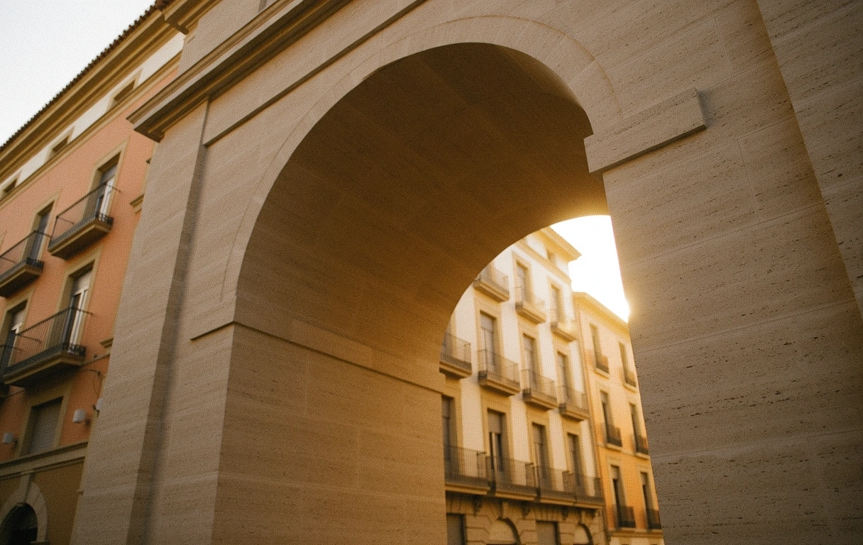 Entorno arquitectónico silencioso en Barcelona